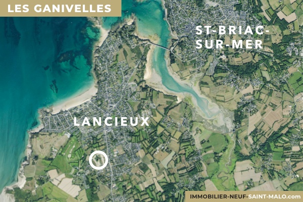 Localisation du programme neuf Les Ganivelles à Lancieux (Côtes-d'Armor 22770)
