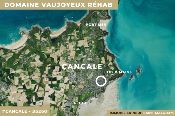 Localisation du programme neuf Domaine Vaujoyeux à Cancale (Ille-et-Vilaine 35260)