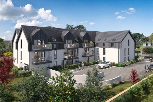 Façade arrière du programme neuf Istral à Cancale