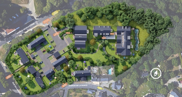Plan de masse programme neuf Le Clos de la Vicomté à Dinard