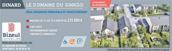 Publicité programme neuf Domaine du Ginkgo Maisons à Dinard