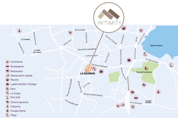 Plan de localisation programme neuf In’timity à Dinard
