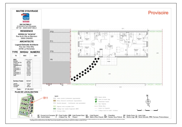 Plan de vente - maison neuve Ker Silva - Les Acacias