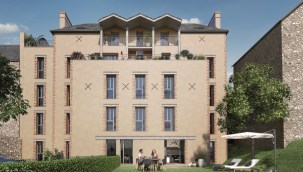 Façade Nord-Est programme neuf Le Clair de Lune à Dinard