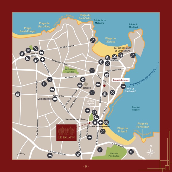 Plan de situation programme neuf Le Palatin à Dinard