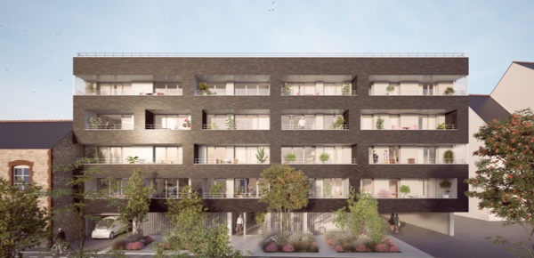 Façade programme neuf Rochenoire sur la rue Gardiner