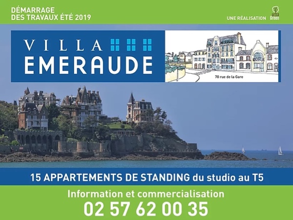 Publicité programme neuf Villa Emeraude à Dinard