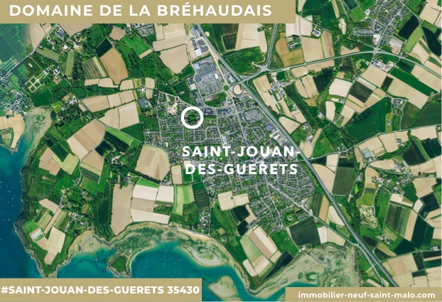Localisation du programme neuf Domaine de la Bréhaudais à Saint-Jouan-des-Guerets