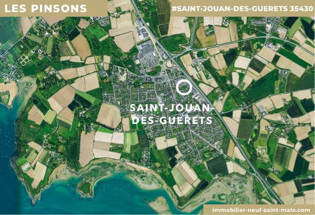 Localisation du programme neuf Les Pinsons à Saint-Jouan-des-Guerets