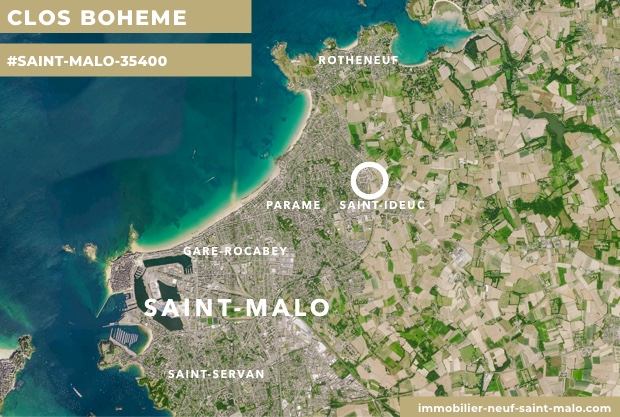 Localisation du programme neuf Clos Boheme à Saint-Malo