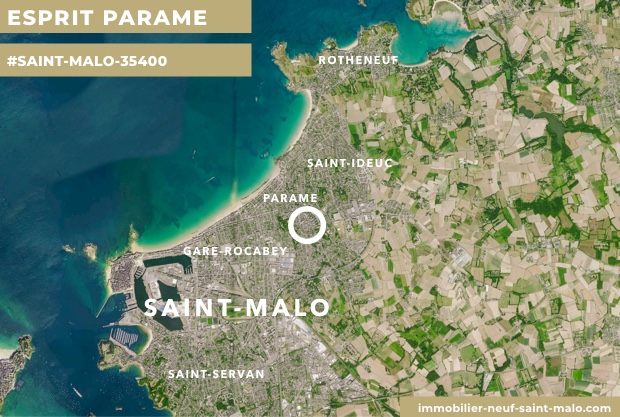 Localisation du programme neuf Esprit Paramé à Saint-Malo