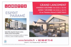 Publicité lancement commercial programme neuf Esprit Paramé à Saint-Malo