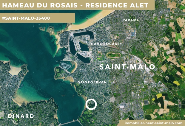 Localisation du programme neuf Le Hameau du Rosais - Résidence Alet à Saint-Malo