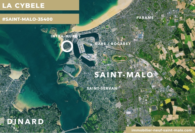 Localisation du programme neuf La Cybèle à Saint-Malo