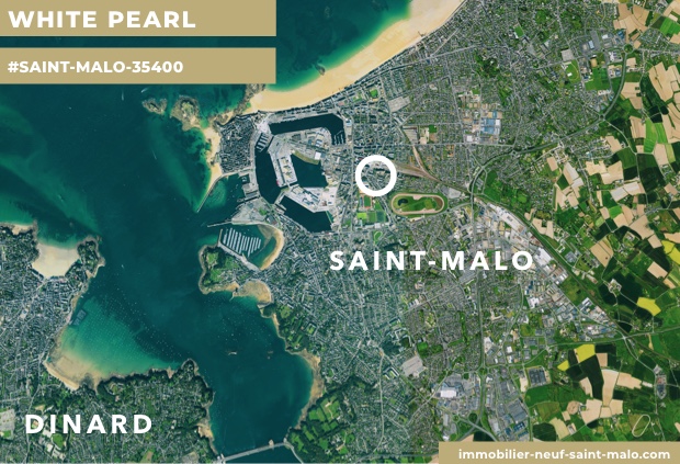 Localisation du programme neuf White Pearl à Saint-Malo