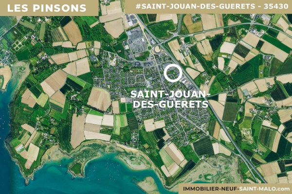 Localisation du programme neuf Les Pinsons à Saint-Jouan-des-Guerets (Ille-et-Vilaine 35430)