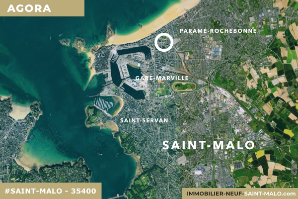 Localisation du programme neuf Agora à Saint-Malo (Ille-et-Vilaine 35400)