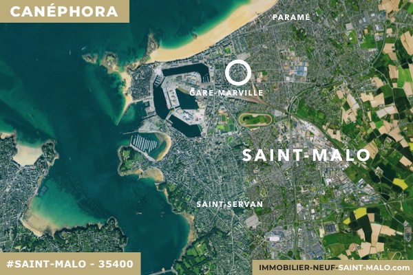 Localisation du programme neuf Canéphora à Saint-Malo (Ille-et-Vilaine 35400)