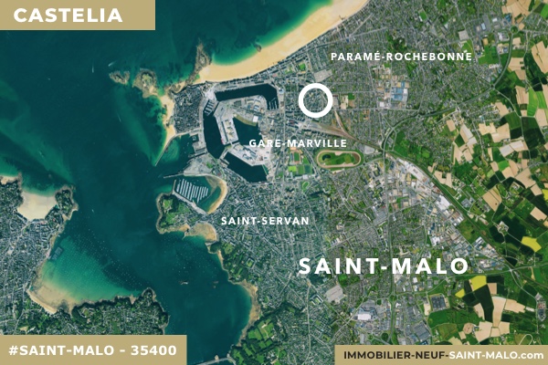 Localisation du programme neuf Castelia à Saint-Malo (Ille-et-Vilaine 35400)