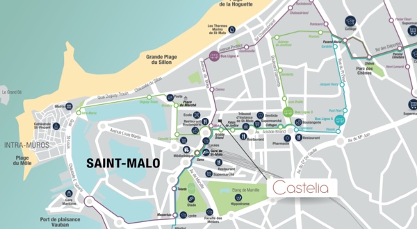 Plan de localisation programme neuf Castelia Saint-Malo