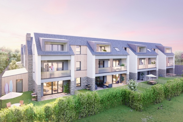Facade sud du programme neuf Clos Boheme à Saint-Malo