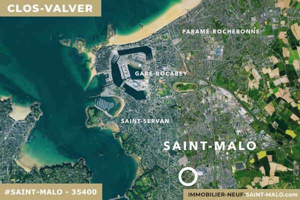 Localisation du programme neuf Clos Valver à Saint-Malo (Ille-et-Vilaine 35400)