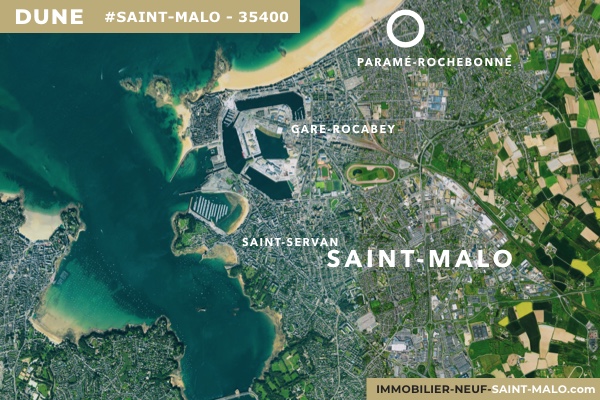 Localisation du programme neuf Dune à Saint-Malo (Ille-et-Vilaine 35400)