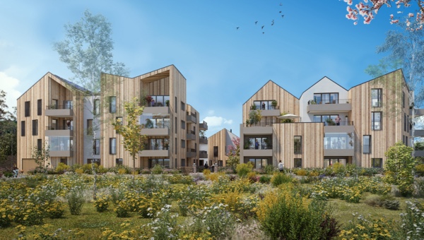 Façade programme neuf Eko Lodge à Saint-Malo