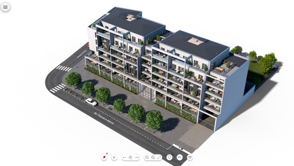 Maquette 3d du programme neuf Equinoxe par Alta architectes et Lamotte Sacib