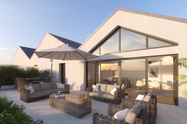 Terrasse en attique programme neuf Esprit Paramé à Saint-Malo