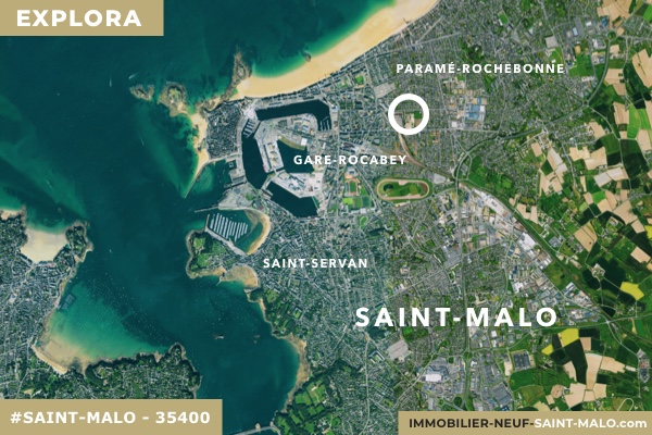 Localisation du programme neuf Explora à Saint-Malo (Ille-et-Vilaine 35400)