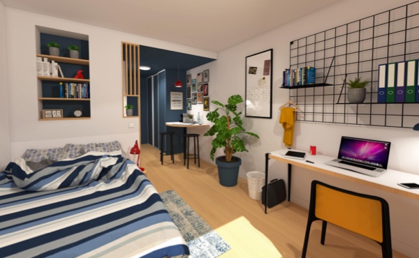 Ambiance intérieur appartement neuf Folo Campus