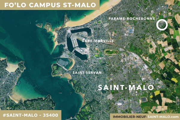 Localisation du programme neuf Fo'lo Campus Saint-Malo à Saint-Malo (Ille-et-Vilaine 35400)