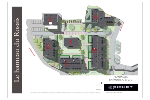 Plan masse programme neuf Le Hameau du Rosais à Saint-Malo