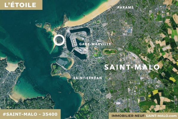 Localisation du programme neuf L'Étoile à Saint-Malo (Ille-et-Vilaine 35400)