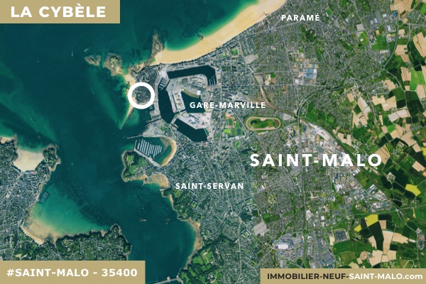 Localisation du programme neuf La Cybèle à Saint-Malo (Ille-et-Vilaine 35400)
