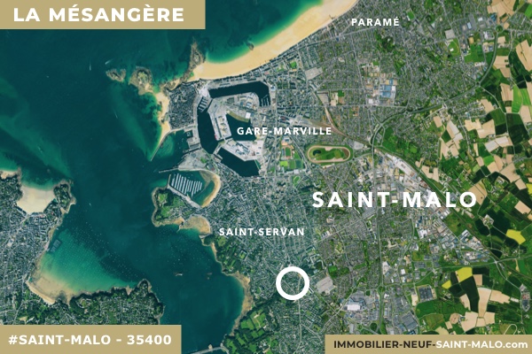 Localisation du programme neuf La Mésangère à Saint-Malo (Ille-et-Vilaine 35400)
