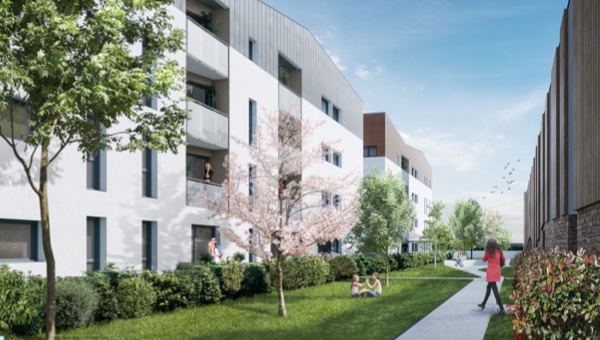 Coeur d'îlot programme neuf Le Grand Jardin à Saint-Malo
