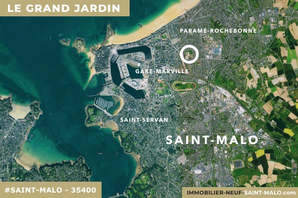 Localisation du programme neuf Le Grand Jardin à Saint-Malo (Ille-et-Vilaine 35400)