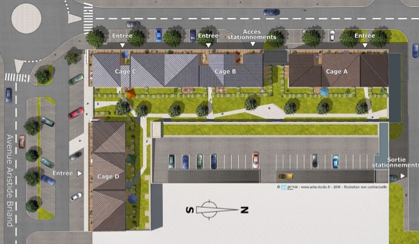 Plan de masse programme neuf Le Grand Jardin à Saint-Malo