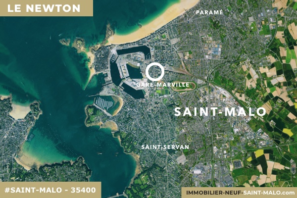 Localisation du programme neuf Le Newton à Saint-Malo (Ille-et-Vilaine 35400)