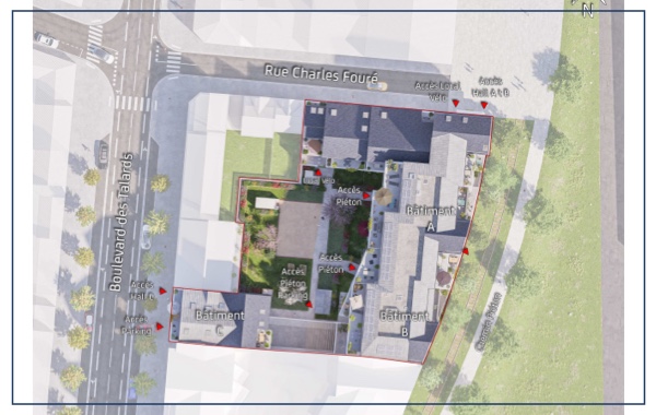 Plan masse du programme neuf Les Docks boulevard des Talards à Saint-Malo