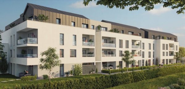 Côté jardin programme neuf Les Régates à Saint-Malo
