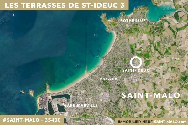 Localisation du programme neuf Les Terrasses de St-Ideuc 3 à Saint-Malo (Ille-et-Vilaine 35400)