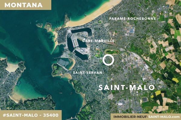 Localisation du programme neuf Montana à Saint-Malo (Ille-et-Vilaine 35400)