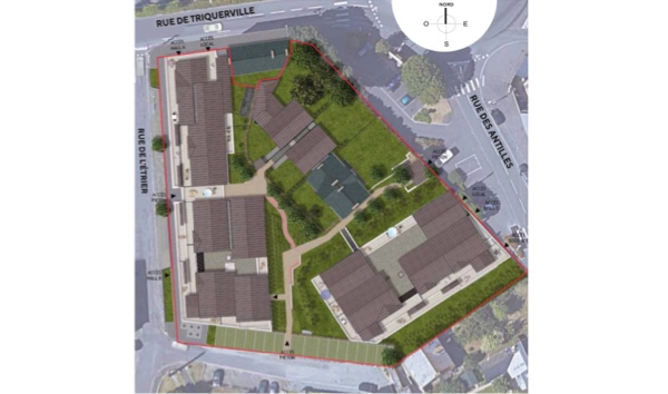 Plan masse programme neuf Montana à Saint-Malo