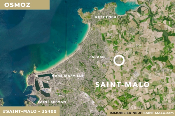 Localisation du programme neuf Osmoz à Saint-Malo (Ille-et-Vilaine 35400)