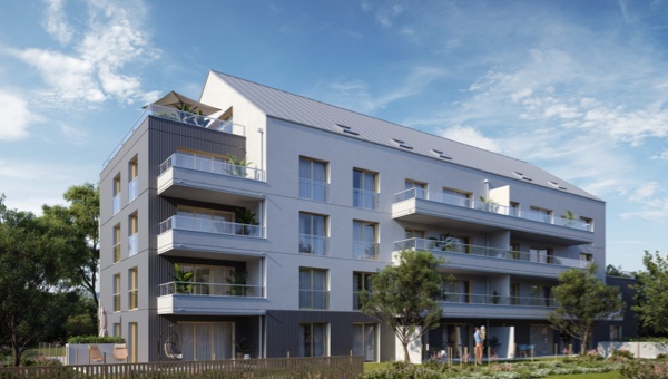Façade programme neuf Racines à Paramé, Saint-Malo