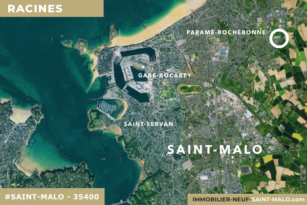 Localisation du programme neuf Racines à Saint-Malo (Ille-et-Vilaine 35400)