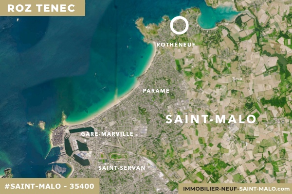 Localisation du programme neuf Roz Tenec à Saint-Malo (Ille-et-Vilaine 35400)
